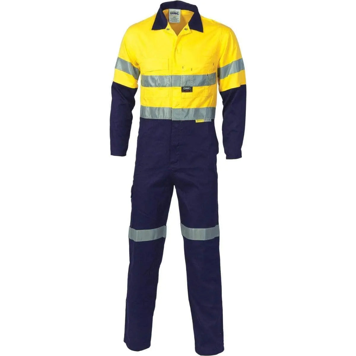 Dnc Workwear Hi-vis Two-tone Cotton Coverall With 3m Reflective Tape - 3855 Metro Workwear.